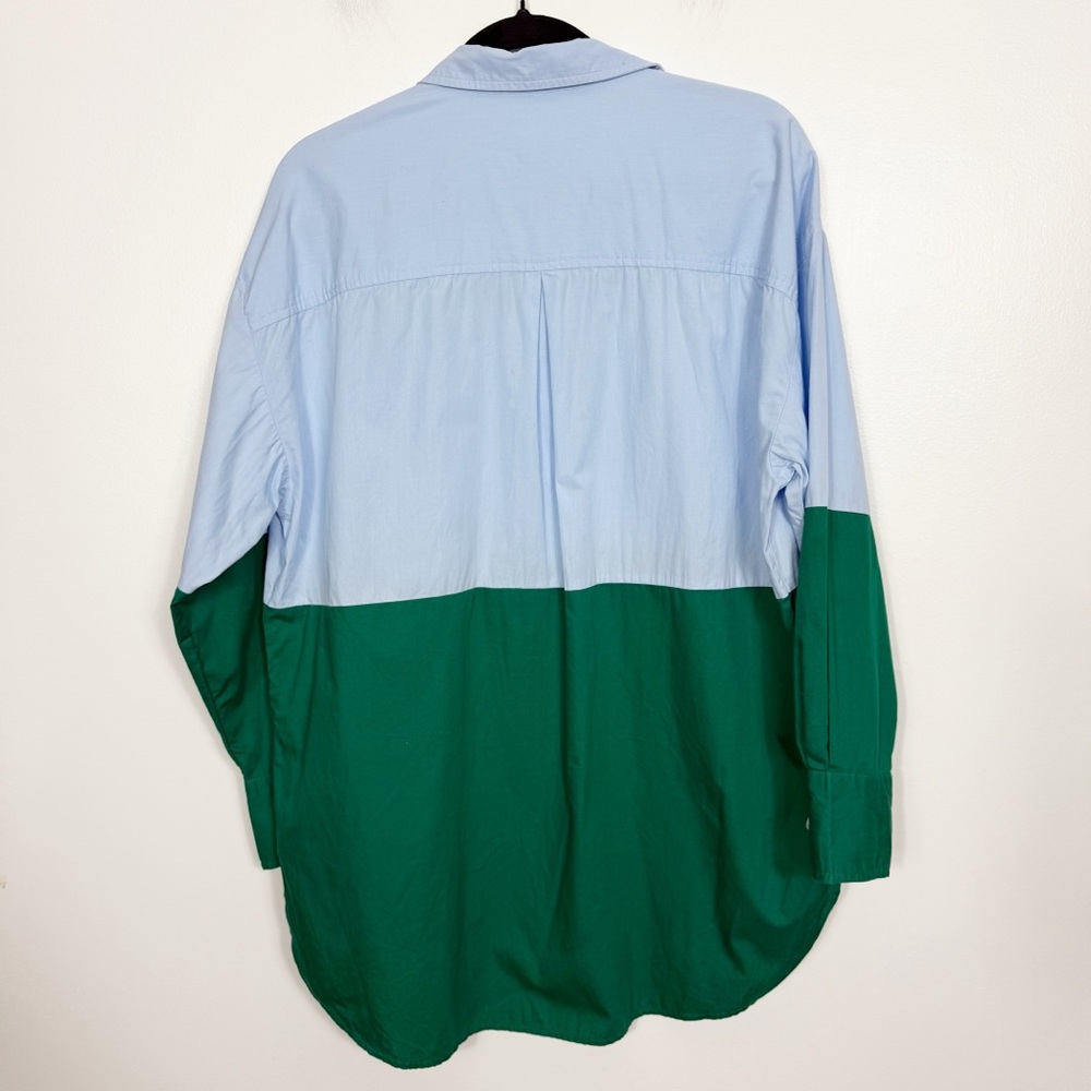 The Bennet Buttondown Shirt by Maeve Colorblock Edition Size Medium - Picture 7 of 7